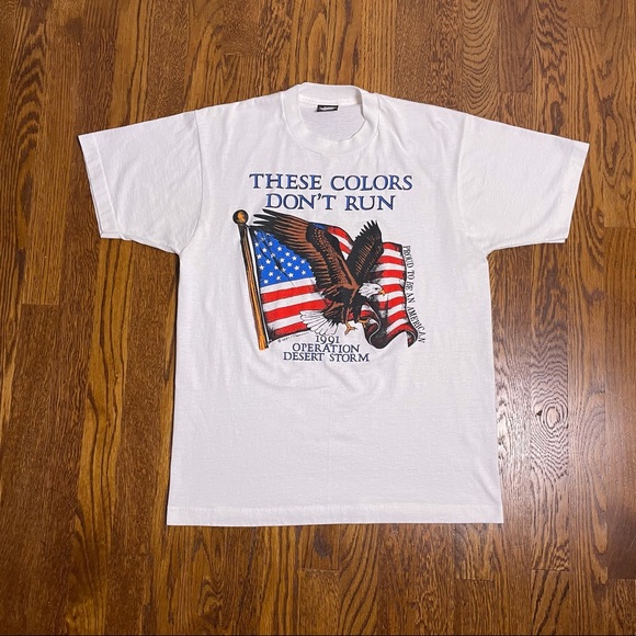 Vintage Other - American Flag Eagle Desert Storm Patriotic T Shirt